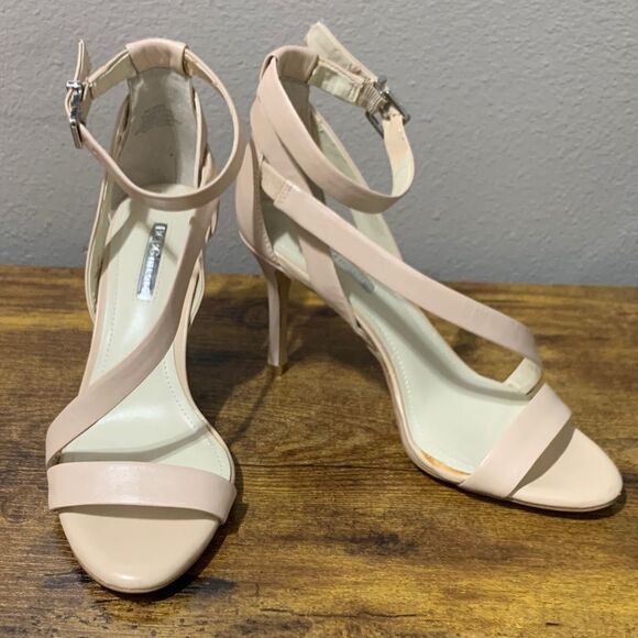 BCBGeneration Nude Strappy Heels Size 7.5 - Picture 1 of 9